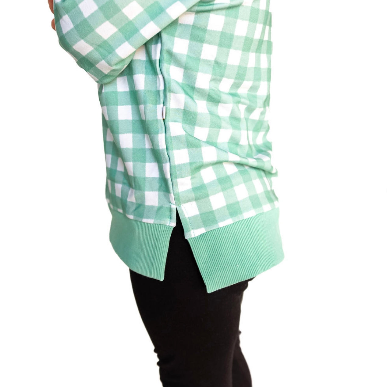 Gingham Vine Crewneck Sweater