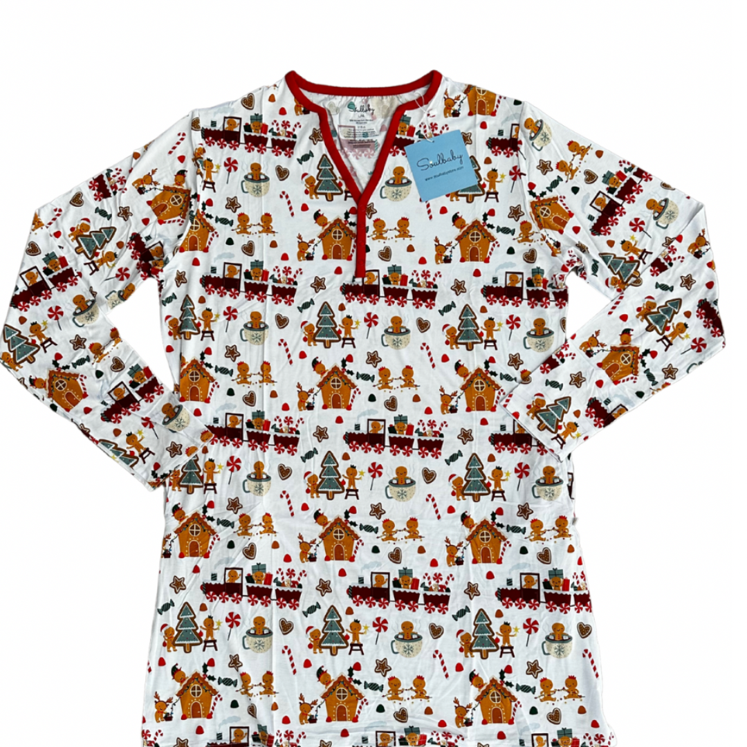 Gingerbread Long Sleeve Mama Gown