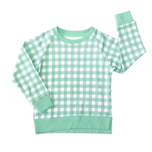 Gingham Vine Crewneck Sweater